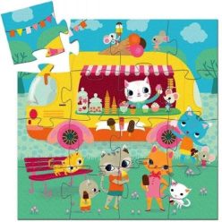   Fagylaltos cica dobozos puzzle 16 db - os - Ice cream truck - Djeco