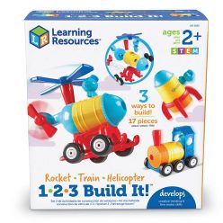   Jármű építő készlet - 1-2-3 Build It! Rocket-Train-Helicopter (LER2859)