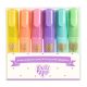 Szövegkiemelő mini szett - 6 db pasztel szín - 6 mini pastel highlighters