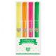 Szövegkiemelő készlet - 4 db neon szín - 4 neon highlighters - DD03789