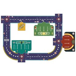   Őrült motorok - Autópálya puzzle 24 db - Circuit de ville - puzzle géant  Djeco - DJ05497