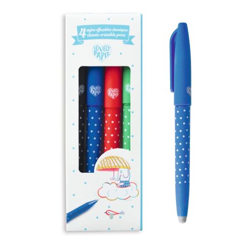 Radírozható tollkészlet 4 színnel - Írószer - 4 Classic erasable pens - DD03793