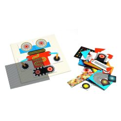   Robotok mozgó optika puzzle 58 db-os - Robots - 58pcs - Djeco