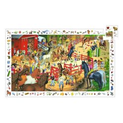   Lovas bemutató, 200 db-os megfigyelő puzzle - Horse riding - 200 pcs - Djeco