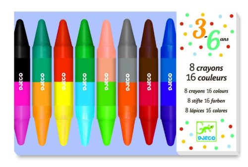 Zsírkréta dupla végű 8 db-os - 8 twins crayons - Djeco