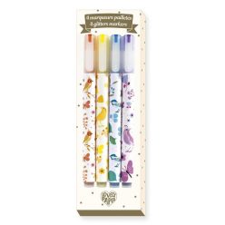 Tinou csillámtoll 4 db - 4 Tinou glitter markers - Djeco