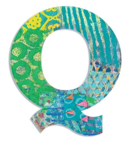 Q - Pávás betű - Q - Peacock letter - Djeco