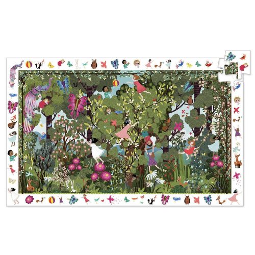 Játék a kertben megfigyelő puzzle 100 darabos - Garden play time - Djeco - DJ07512