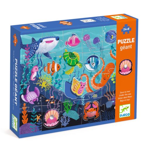 Tapintható vidámság - Óriás puzzle 24+8 db-os - Taktilo sea - DJ07166